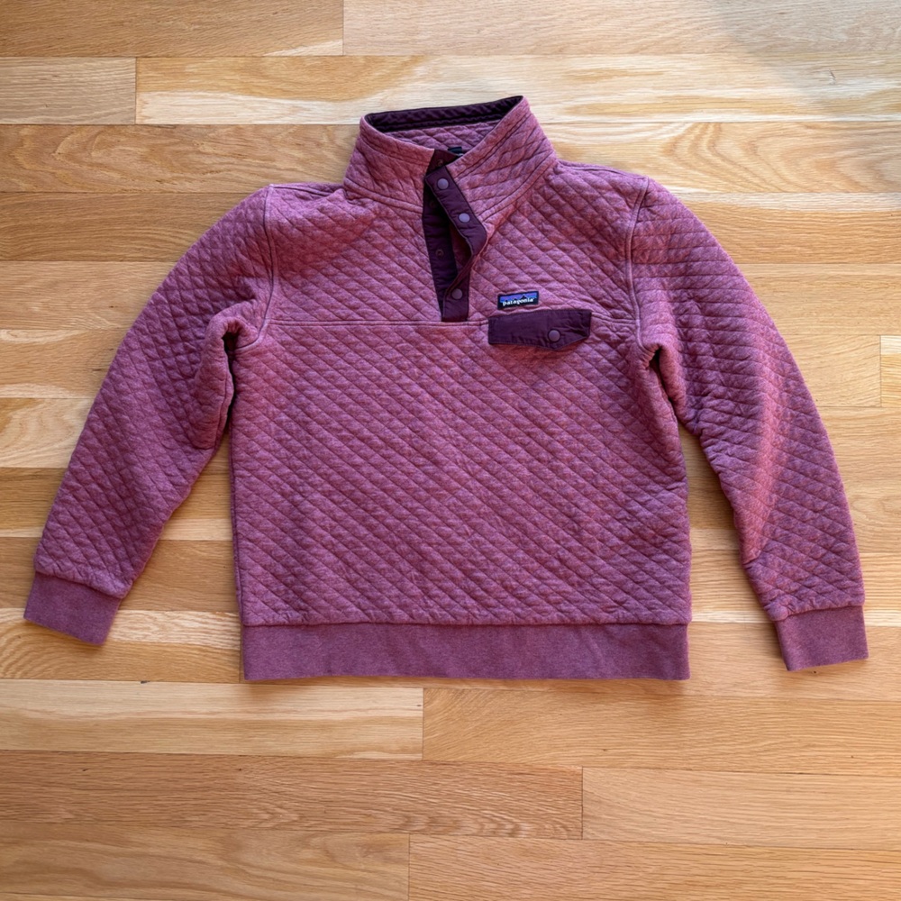 Patagonia Quilted Pullover in Rose-Purple